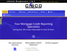 Tablet Screenshot of ciscocredit.com